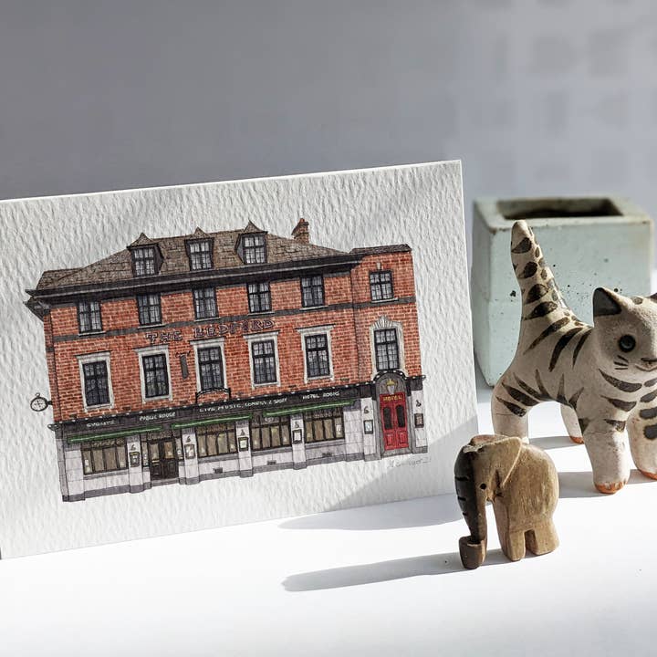 Balham - The Bedford - Greeting card with envelope for wholesale by Ana Gallego Illustrations