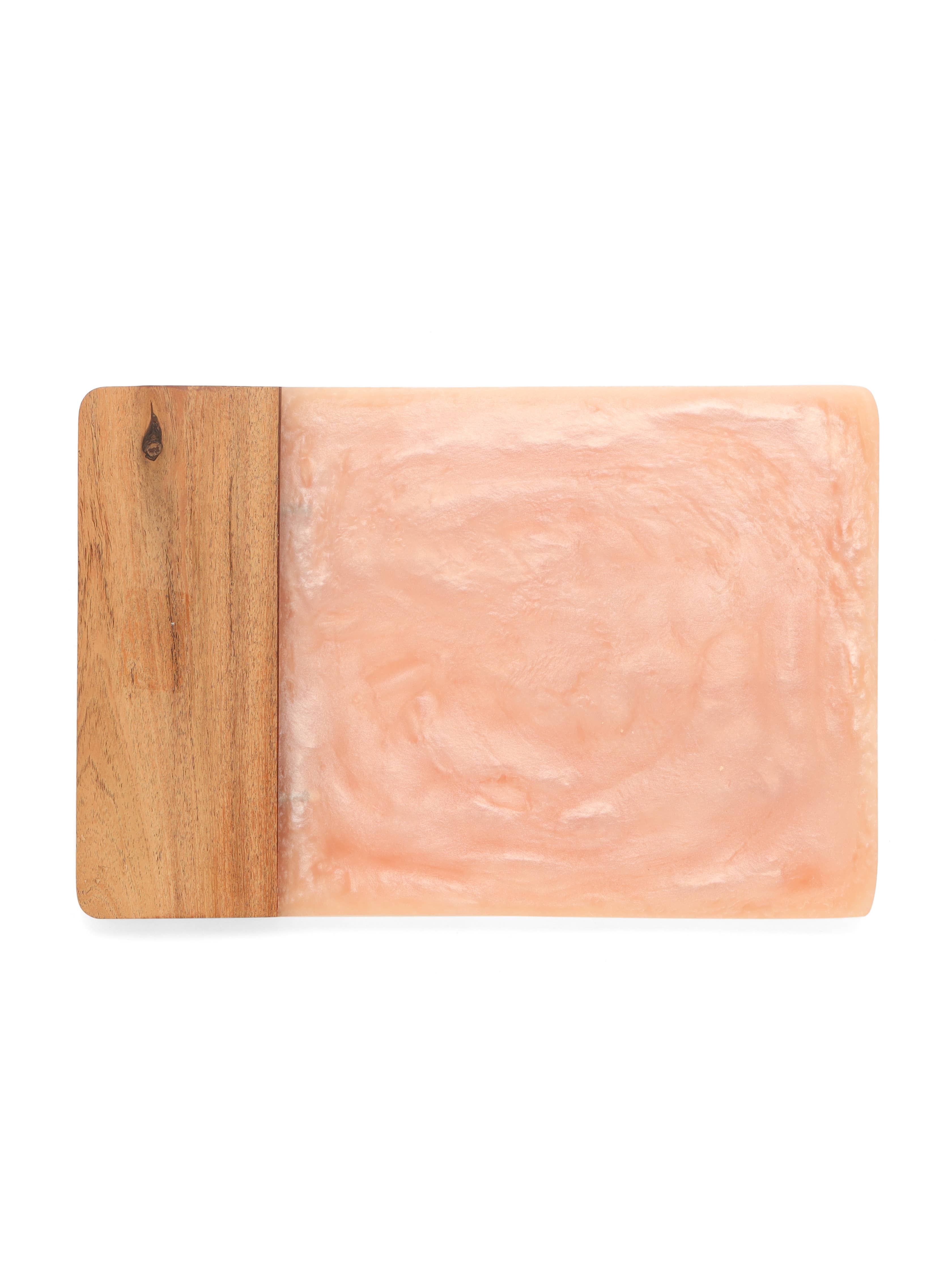 Tiramisu - Wholesale Cheese Board - Pink Resin & Wood Cheese Board1
