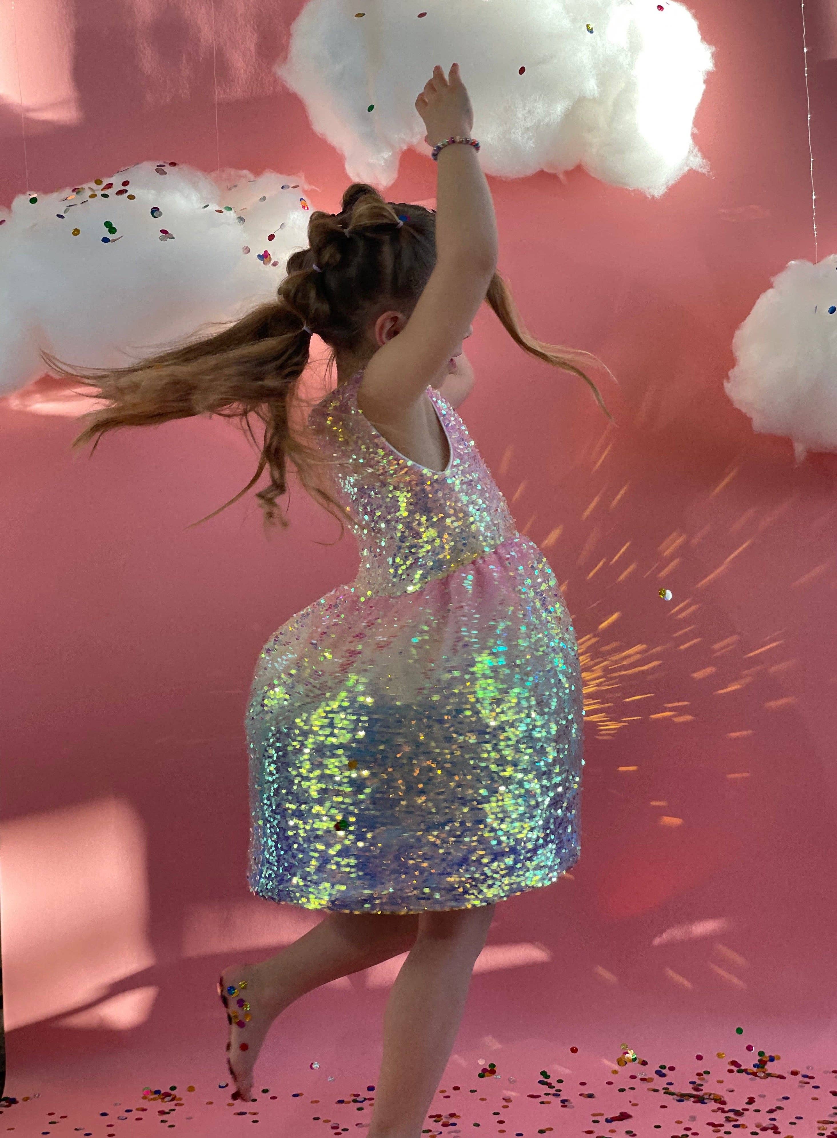 Ellie and Mila - Vente Robe – enfant - Robe pailletée dégradée10