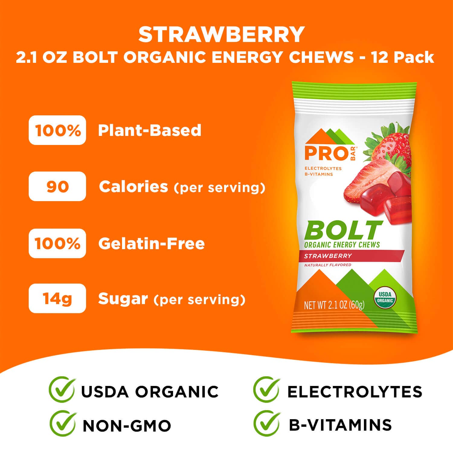 PROBAR - Wholesale Snack Bar - BOLT Strawberry Sleeve3