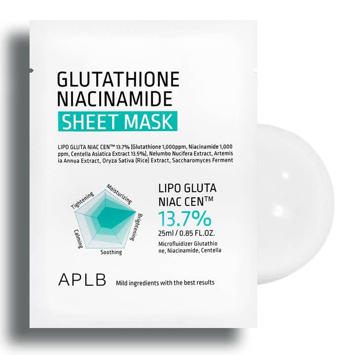 APLB Glutathione Niacinamide Sheet Mask 25ml 10ea for wholesale by Beauty Bridge Inc
