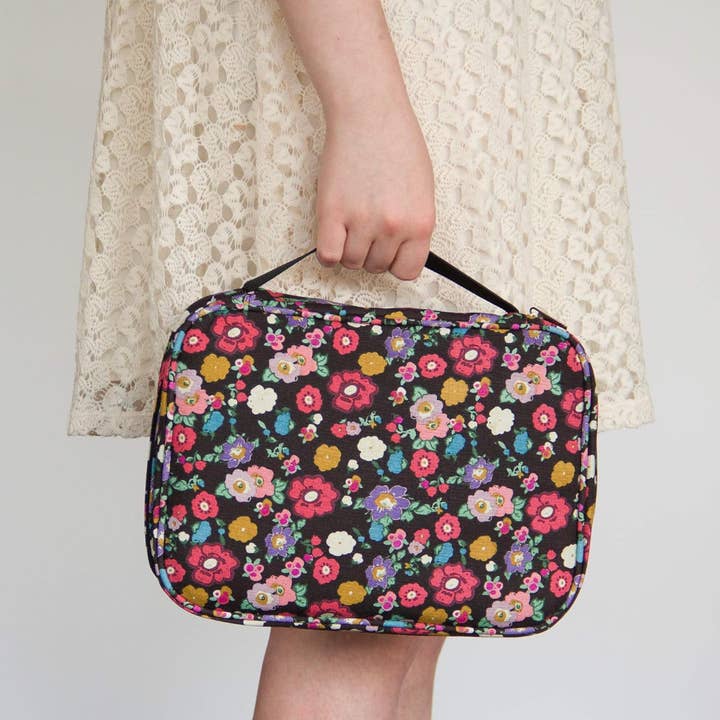 Ella Celebration - Wholesale Bible Cover - Floral Canvas Bible Cover with Zipper and Pockets5