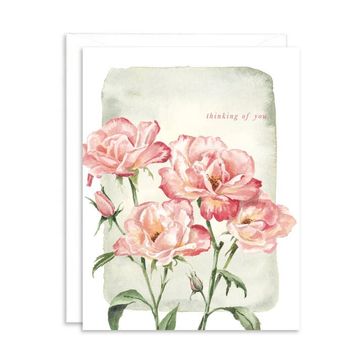 Carte de vœux Motif floral Thinking of You pour la vente par Paper Betty