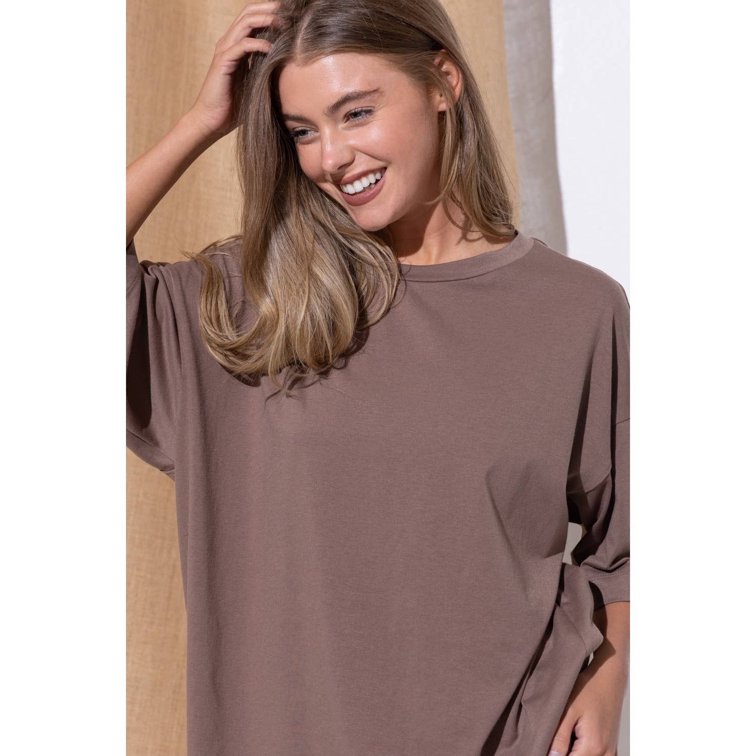 Sweet Generis - Wholesale Lounge Set - Women's - KNIT OVERSIZE TEE SHIRT AN SHORTS CASUAL BIKER SET18