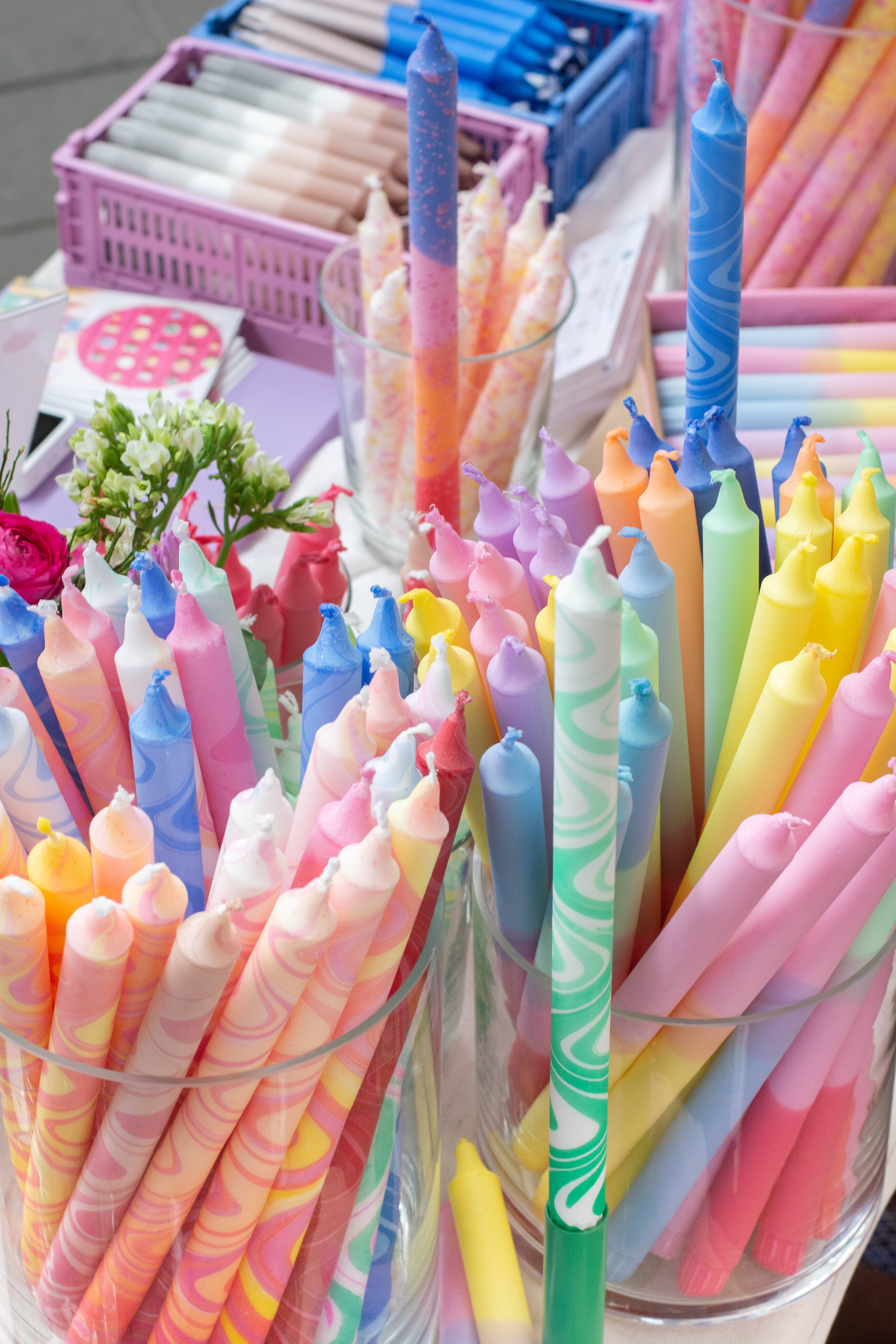 Nordtrice - Wholesale Tapered Candle/Candlestick - Taper candles (Long)- spring marble decorations 35 cm!8