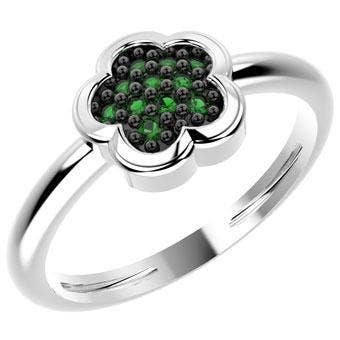 CZ Ring 925 Sterling Silver Women Jewelry 19040P for wholesale by Gio Fantato