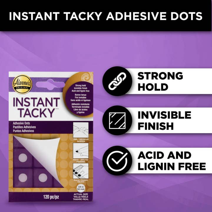 Ilovetocreate - Wholesale Glue - Aleenes Instant Tacky Adhesive Dots 3/8 Inch 120 pc.1