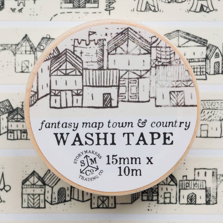 Fantasy Towns & Countryside Washi Tape - Mapmaker Series for wholesale by Kingdom of Threads
