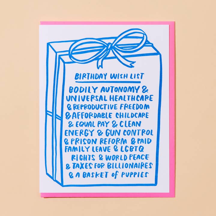 And Here We Are - Wholesale Birthday Card - Woke Birthday Letterpress Greeting Card- Made in USA0