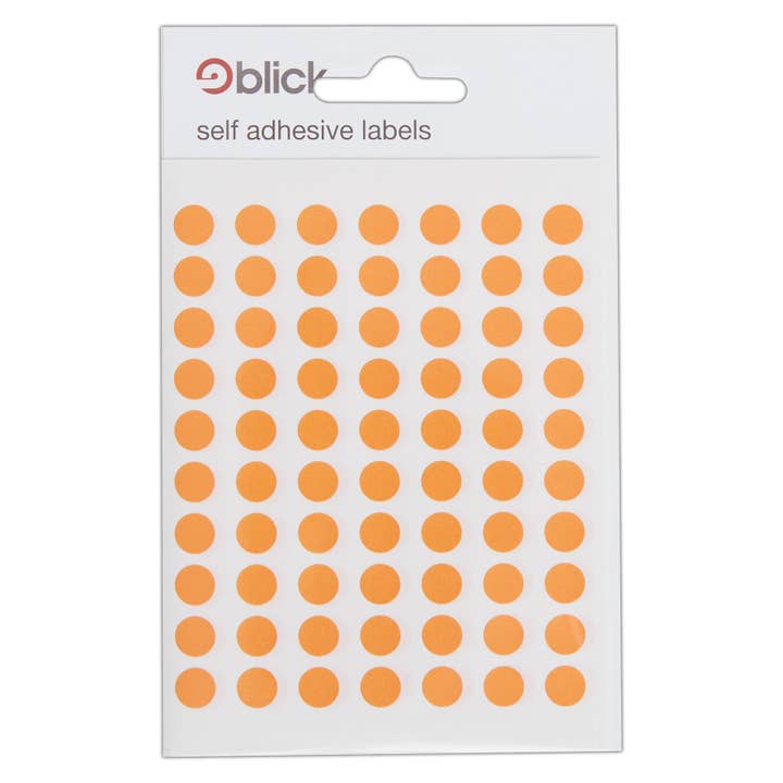 Blick Labels Circles Orange 8mm 490 Labels for wholesale by West Design Products