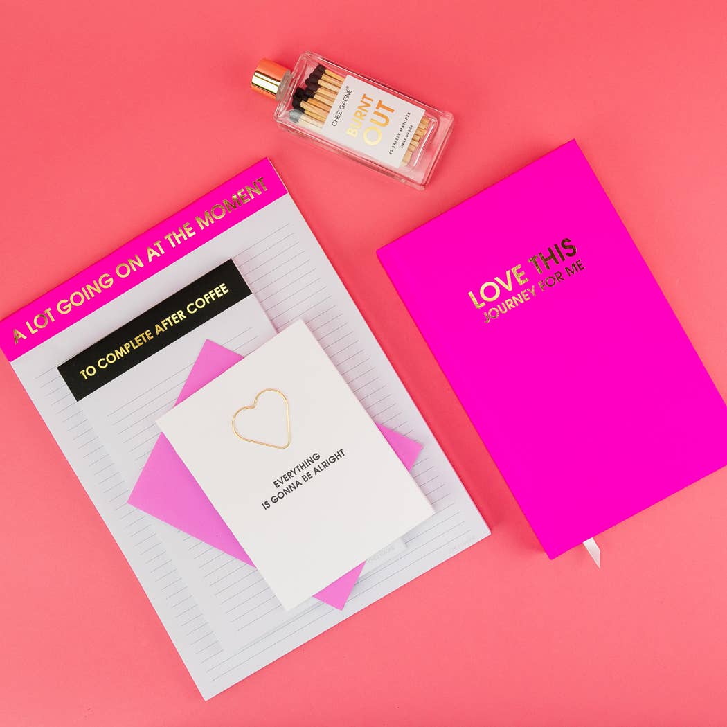 Chez Gagné – Diário por atacado – Adoro Esta Jornada Para Mim - Diário de Capa Dura - Fúcsia Brilhante3