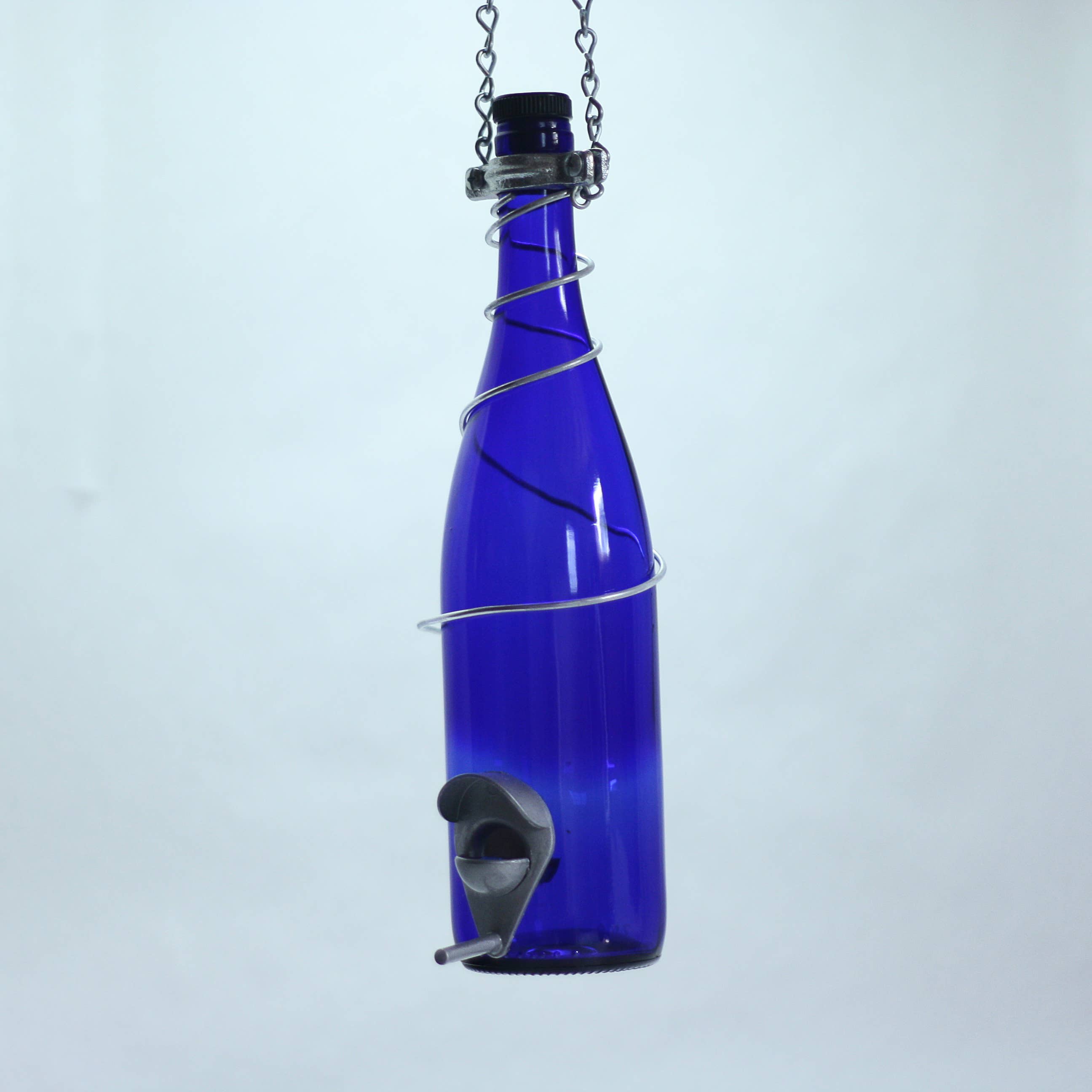 Blue Ridge Mountain Gifts - Wholesale Bird Feeder - Bird Feeder Handmade from Glass Wine bottle7