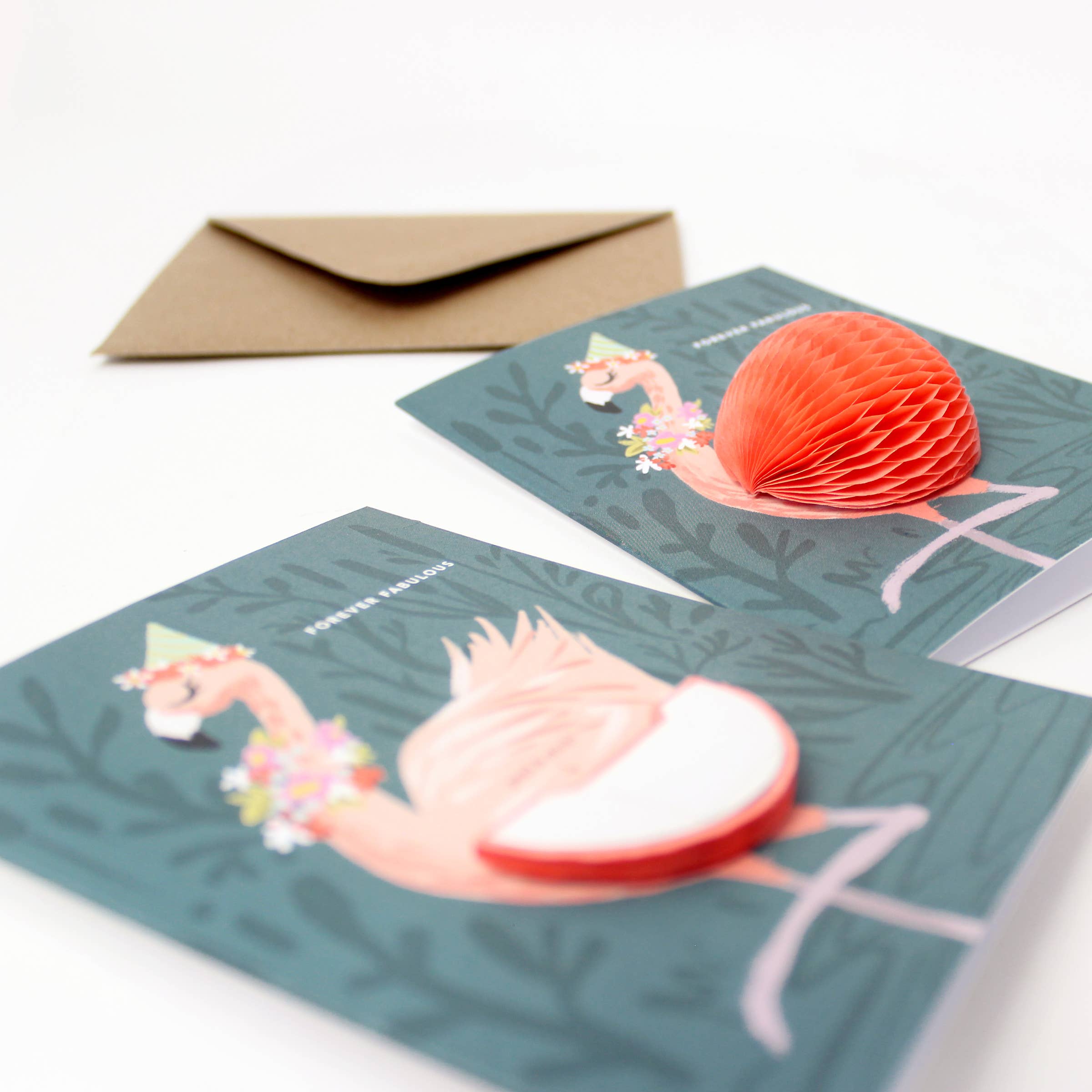 Inklings Paperie - Wholesale Birthday Card - Pop-up Card - Flamingo Birthday1