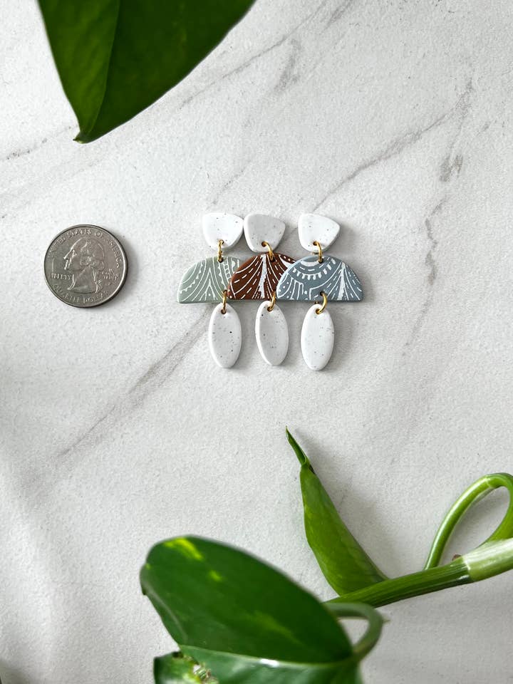 Boho Screen Print Dangles for wholesale by The Clay Exchange