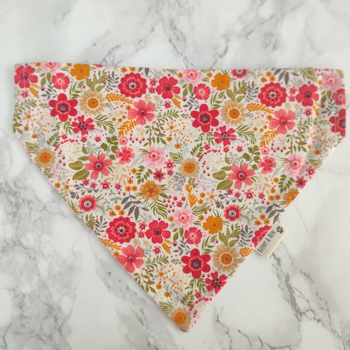 Flower Power dog bandana - over the collar dog bandana for wholesale by Buddy and Ben