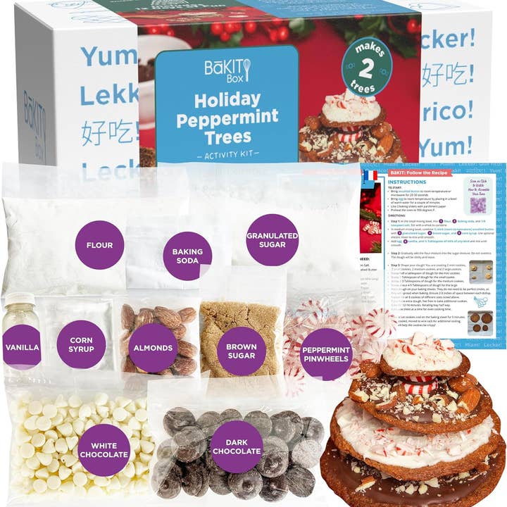 Holiday Peppermint Trees 12 Days of Christmas Activity Kit for wholesale by BaKIT Box