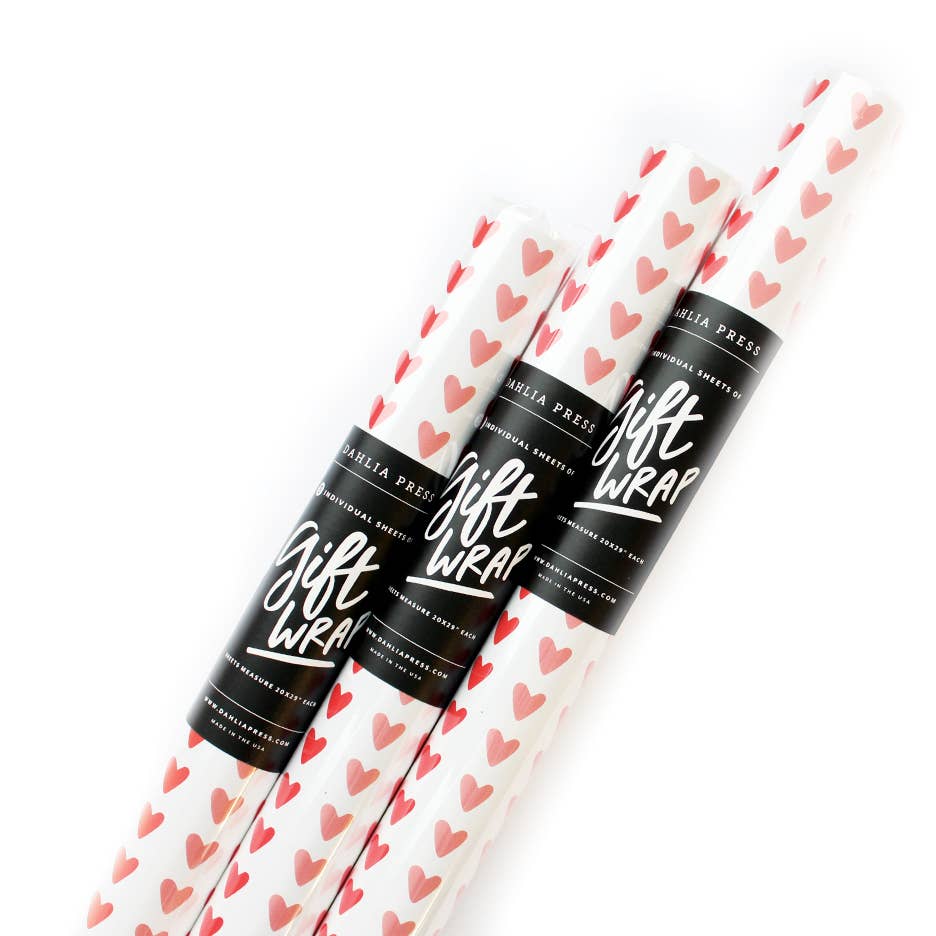 Dahlia Press - Wholesale Wrapping Paper Roll - Hearts - Gift Wrap (Rolls)1