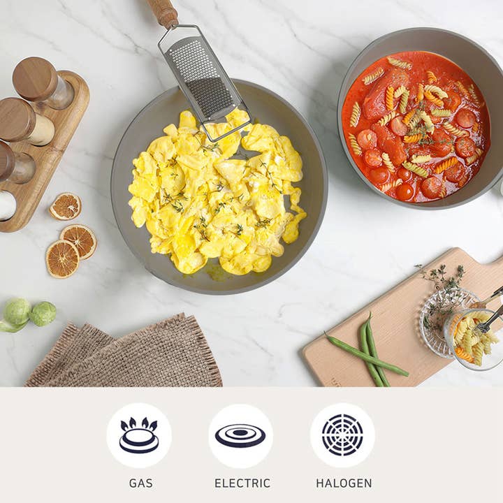 Neoflam - Wholesale Cookware Set - MIDAS 9-Piece set - Misty Forest w/Detachable Handle