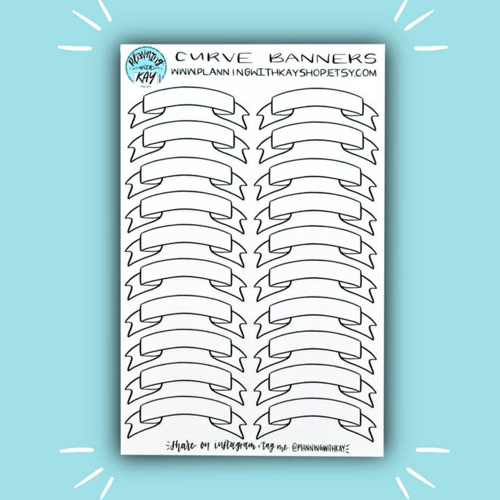 Banners curvos para venta al por mayor de Planning With Kay