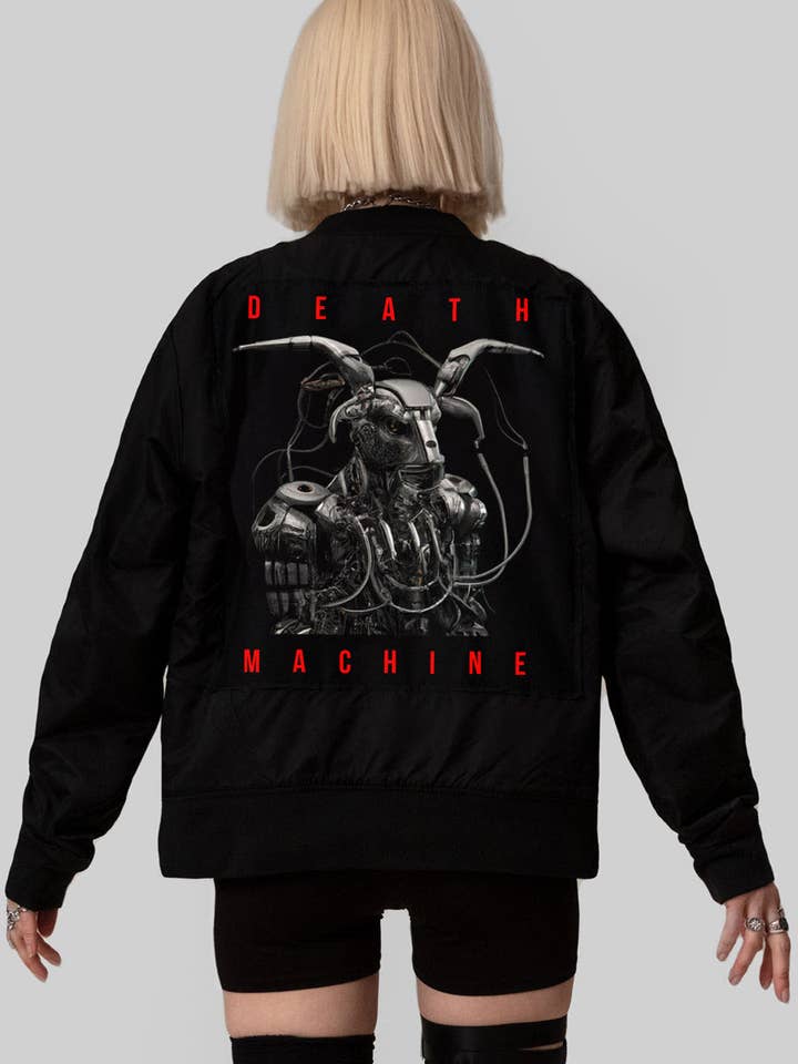 Death Machine MA1 Patch Jacket for wholesale by Long Clothing