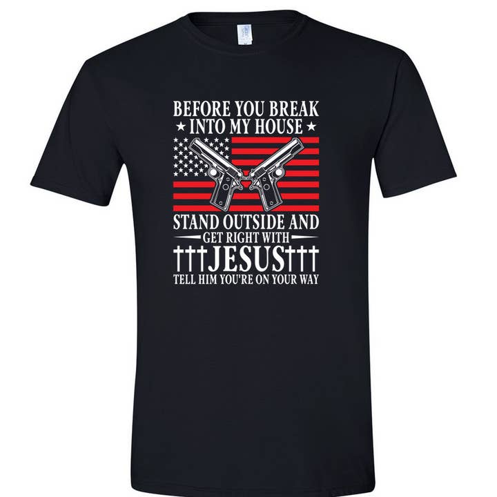 Voordat je inbreekt in mijn huis Gildan T-shirt voor wholesale door Ink'd Worx by Design