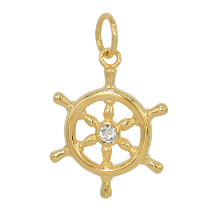 hanger vergulde stuurwiel groot 925 zilver voor wholesale door Janusch