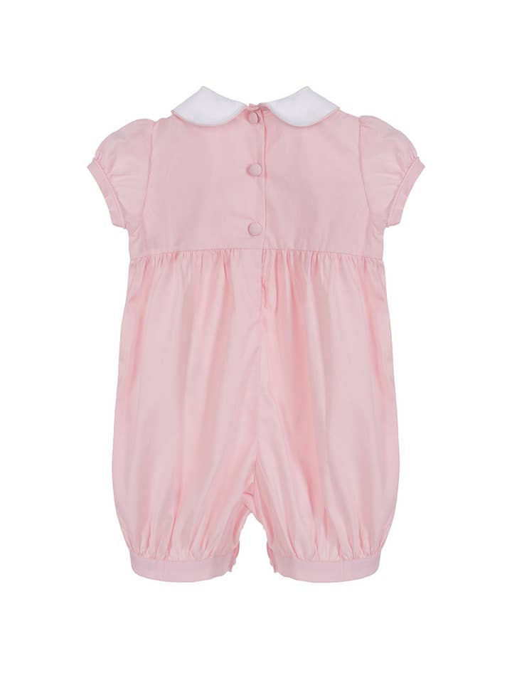 Annafie London Ltd - Wholesale Jumpsuit - Baby - MERRY GO ROUND PINK smocked romper2