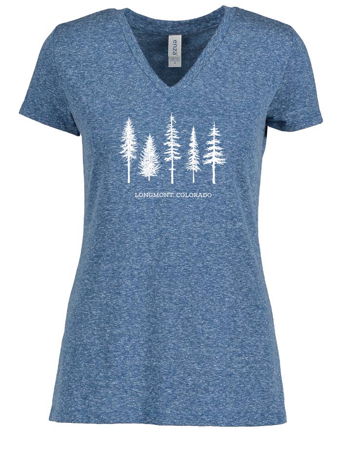 MT Brand Apparel - Wholesale Screen Printed T-Shirt - Women's - Pine Tree - Customizable - V-Neck Tee4
