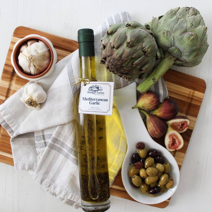 Wholesome Good - Wholesale Olive Oil - Hongar Farms Mediterranean Garlic Seasoned Oil 375 ml