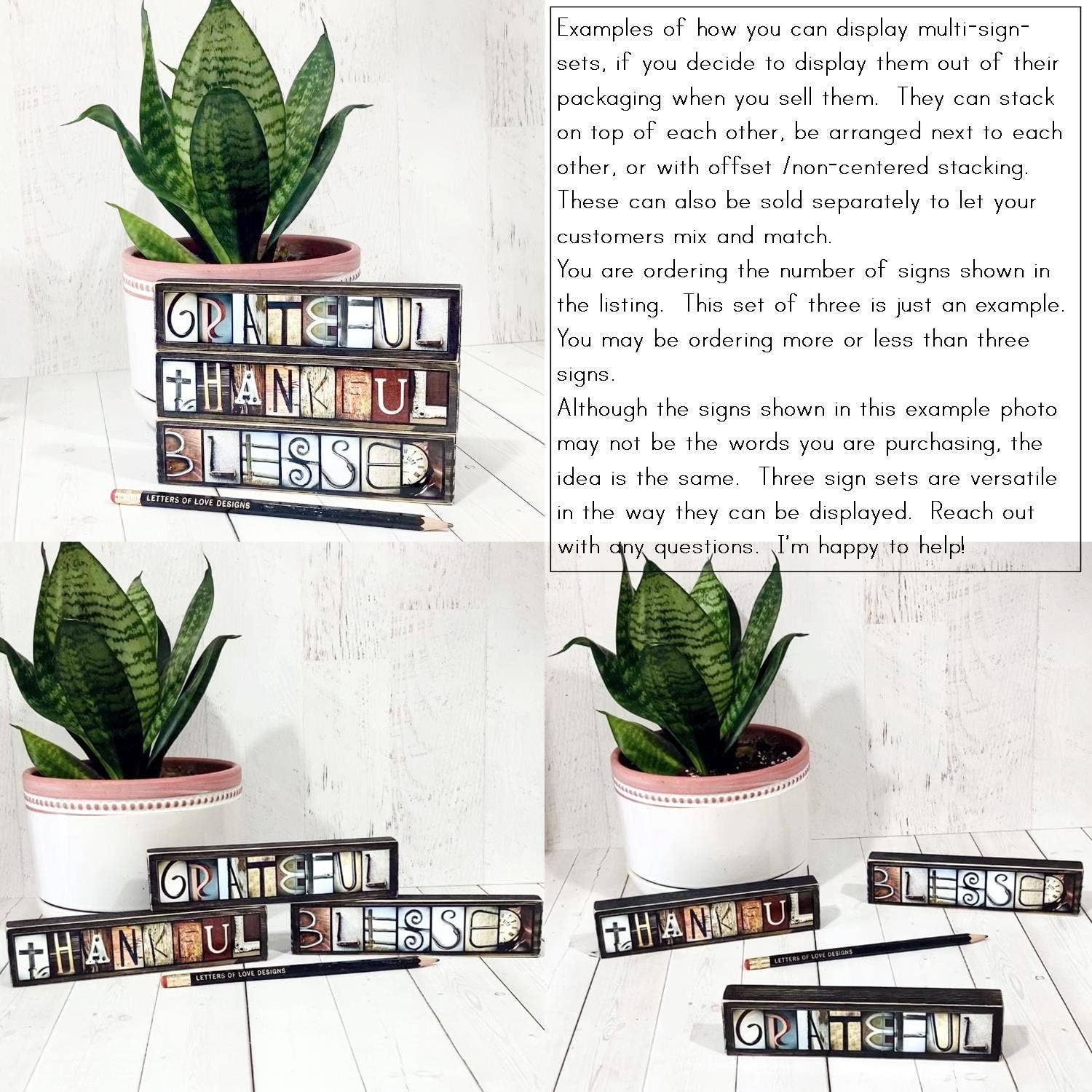 Letters Of Love Designs - Wholesale Sign - Mothers Day Gifts for Her, Gifts for Mom Gift Set, Family3