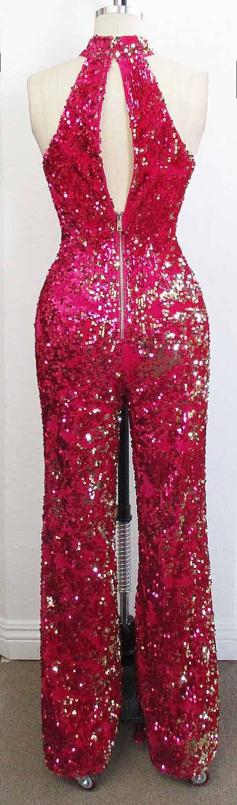 Melrose with Love - Wholesale Jumpsuit - Women's - BELL BOTTOM STRETCHY VELVET SEQUINS JUMPSUIT13