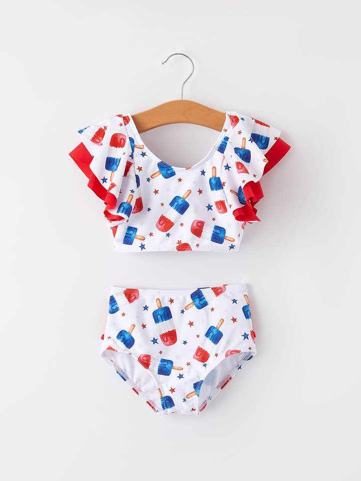"Independence Day" Ice Cream Girl Swimsuit for wholesale by Rylee Faith Designs