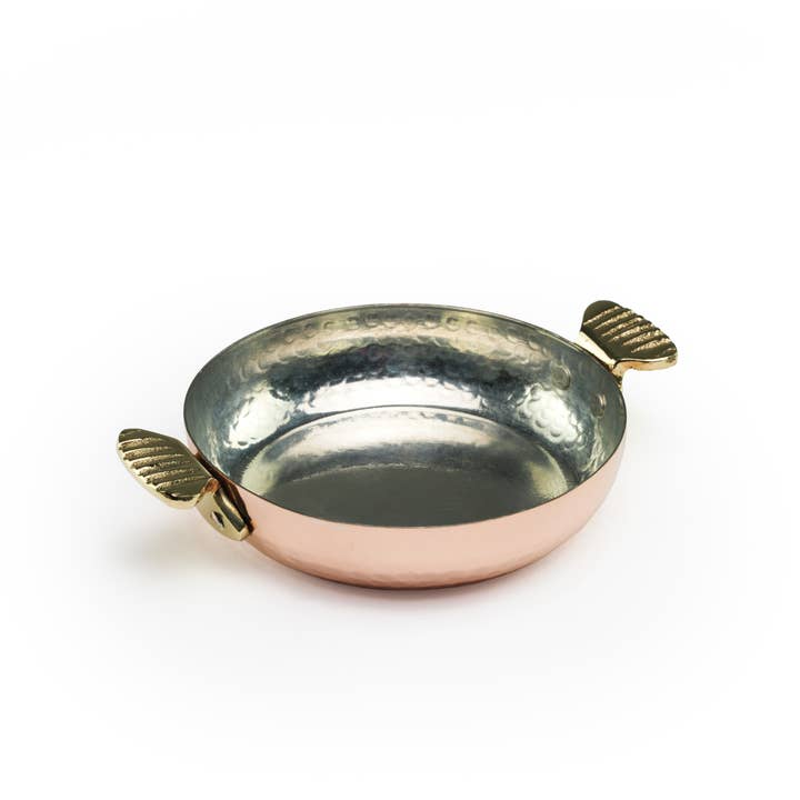 ALFIQ Copper - Wholesale Pan - Handcrafted Copper Pan with Fish-Shaped Brass Handles – Traditional Turkish Sahan1