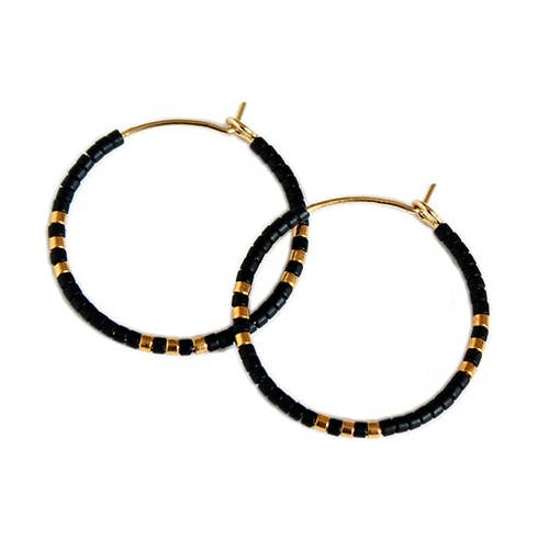 Zoe Hoops / Small-Black for wholesale by bluma project