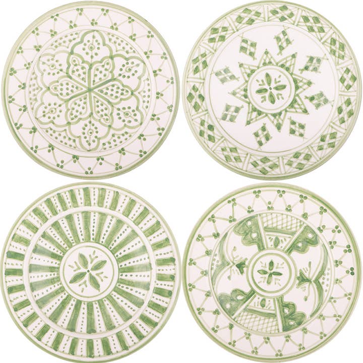 atelierBOEMIA - Wholesale Appetizer Serveware - Safi Ceramic Appetizer Plates - Set of 4 Patterns2