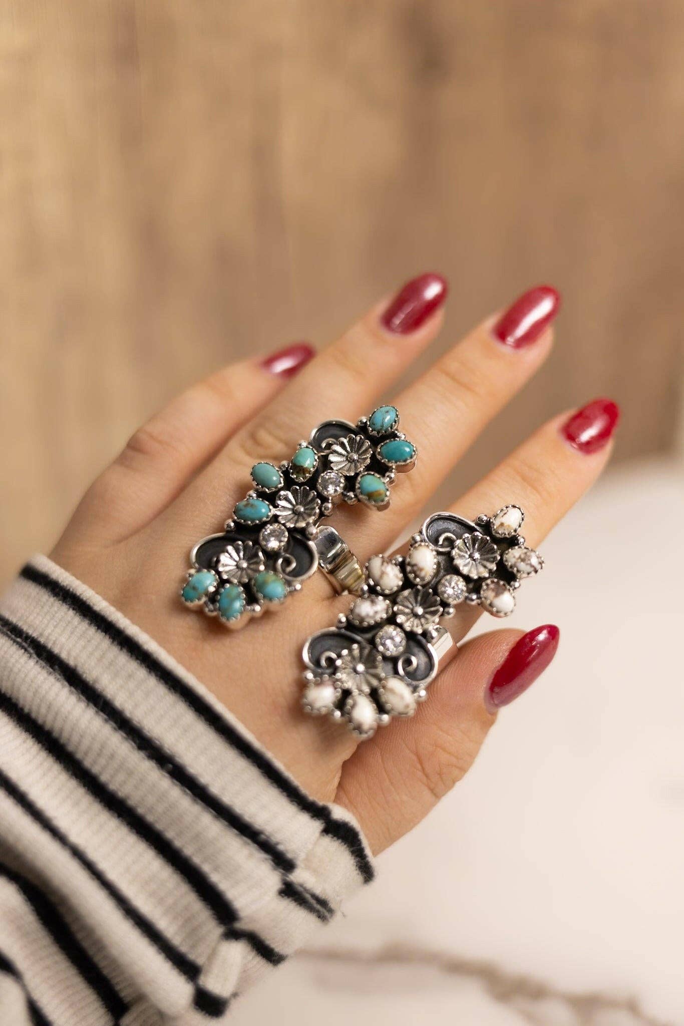 Krush Kandy - Wholesale Cocktail/Statement Ring - Kristyn's Whimsy Sterling and Stone Ring2