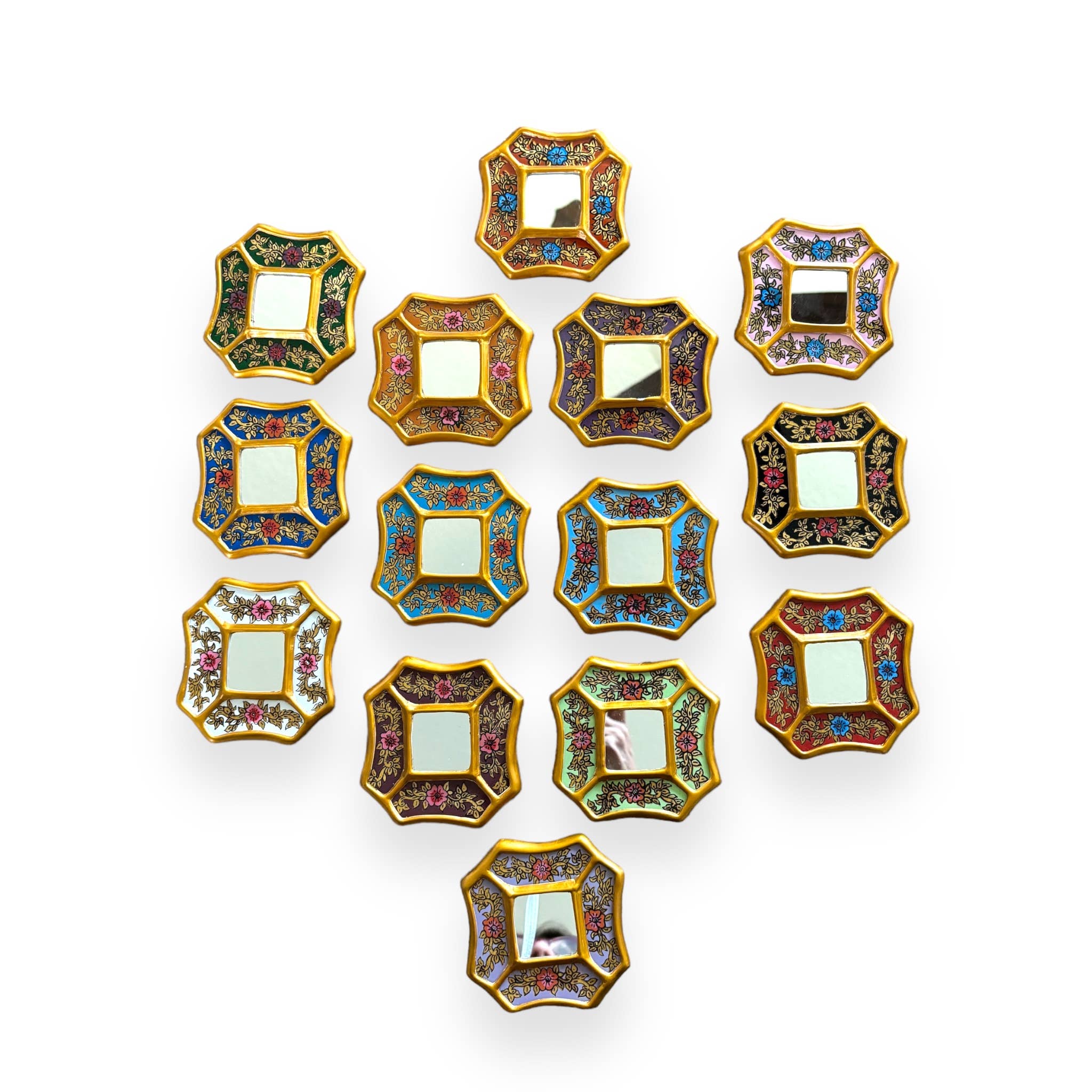 Zoe Artcrafts Corp. - Wholesale Wall Mirror - Decorative Mirror 4.5" - Floral pattern- Home Decor Wall art6