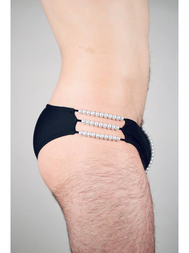 Black Pearl Swim Brief for wholesale on Faire2