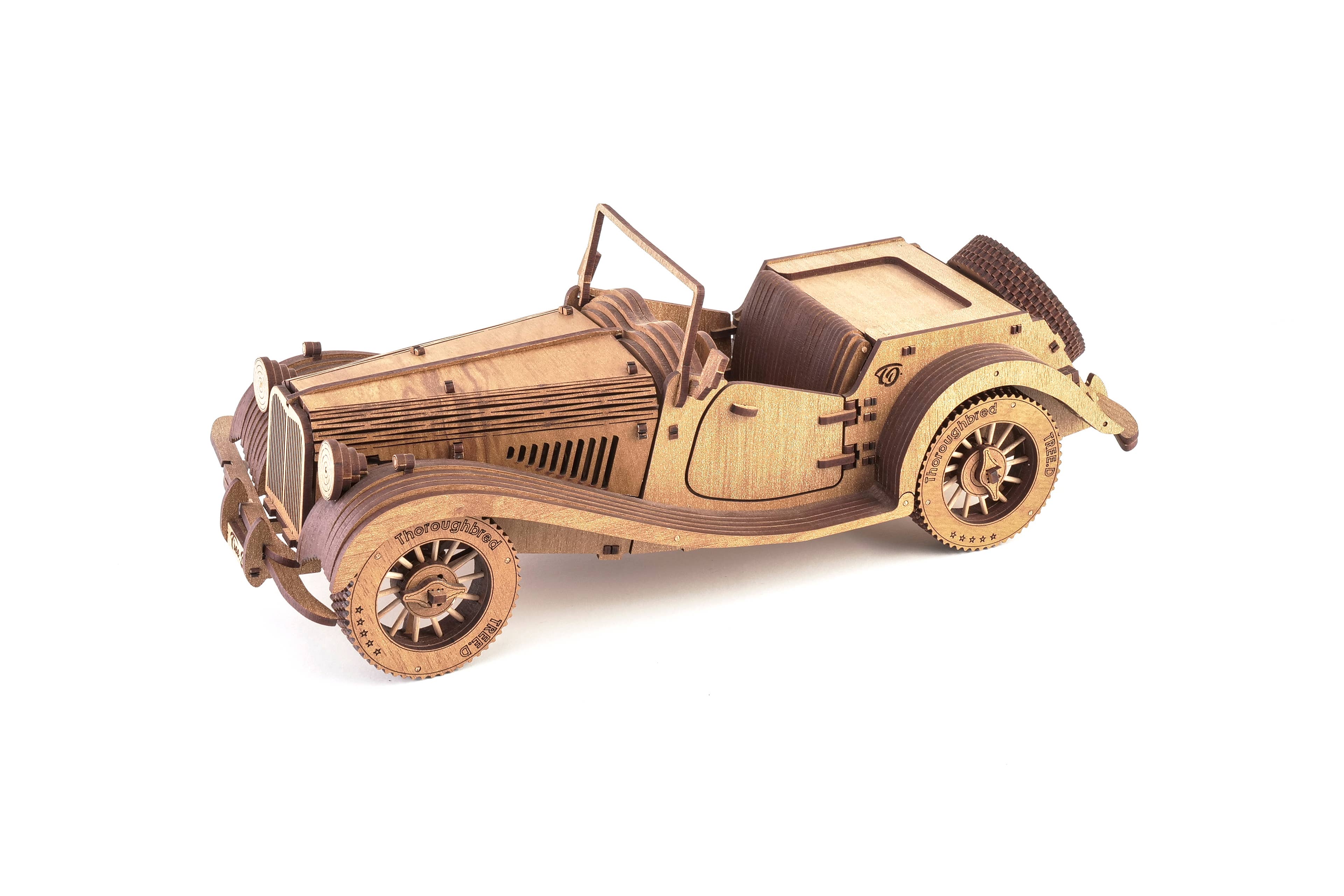 Next Day Shop - Wholesale Puzzle - Kids - Treed-Puzzle Car 3D Wooden Puzzle - Car Model Kit to Build4