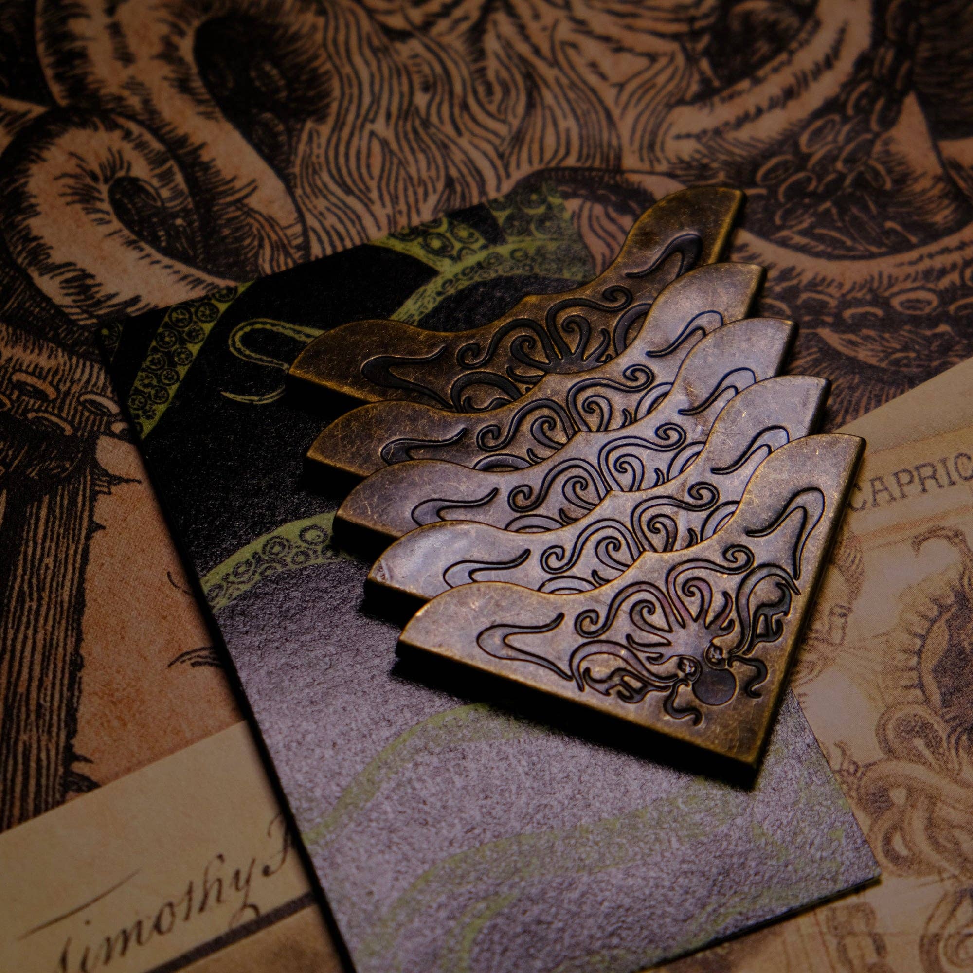 Vermilion Collection - Wholesale Bookmark - Bookworms from Shaggai Cthulhu Metal Book Corners0