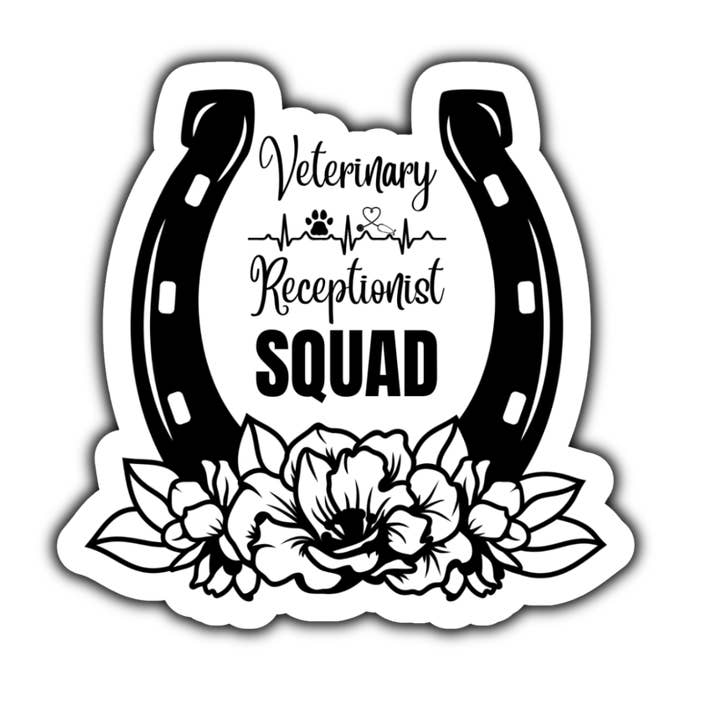 Veterinærreceptionist-truppklistermærke for engroshandel hos Stick to it creations