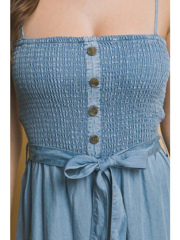 Vanilla Monkey – wholesale Jumpsuit - Dam – Smockad vid byxdress med korta ben