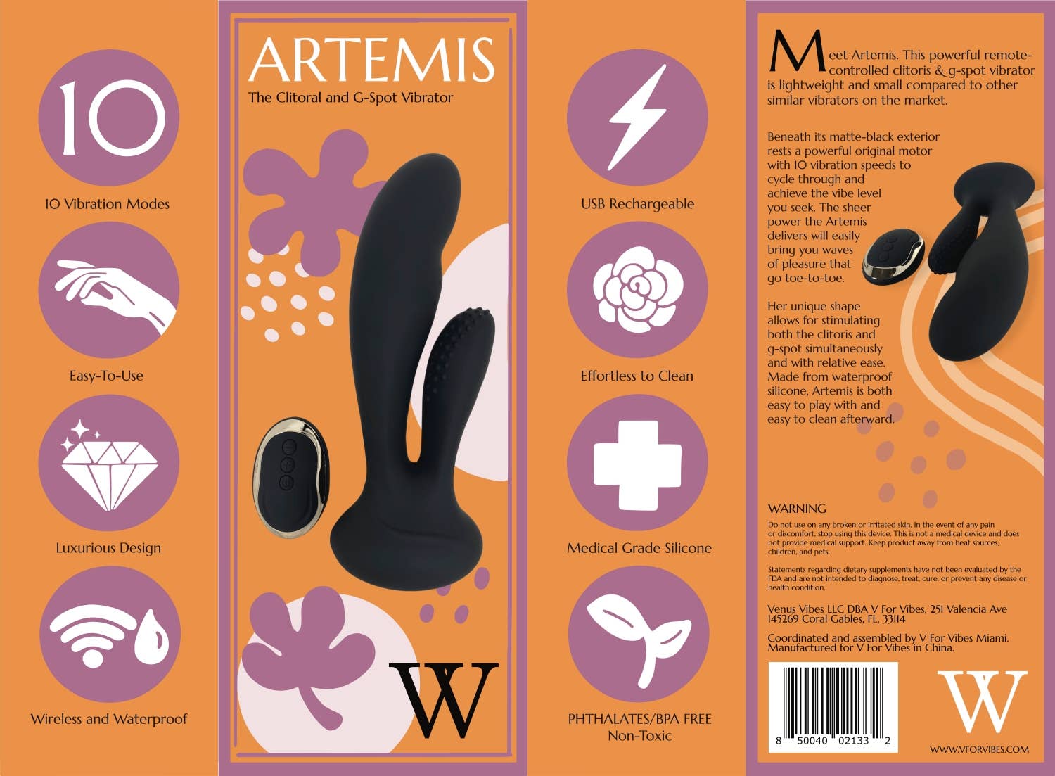 V For Vibes - Wholesale Seksspeeltje - Artemis - Clit & G-spot vibrator op afstand6