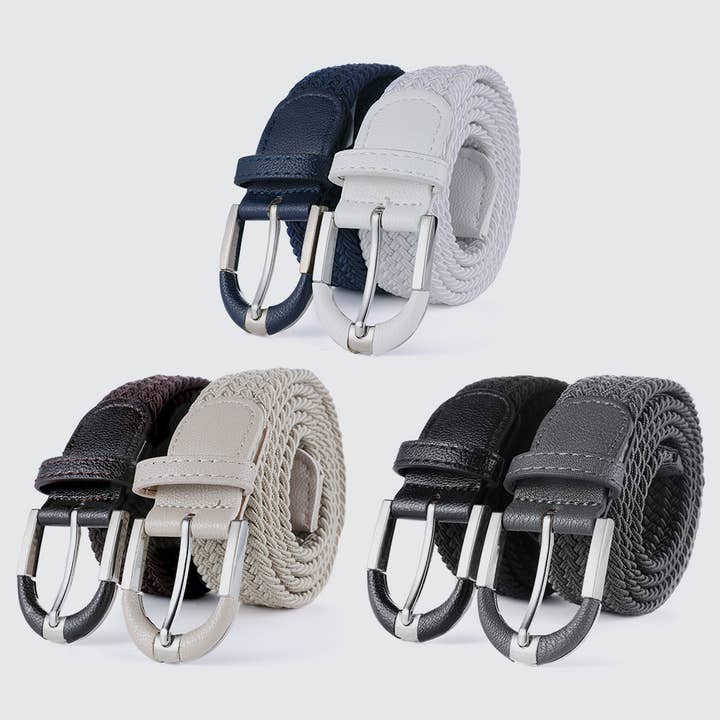 Hopsack Weave Elastic Belt for wholesale by Mio Marino
