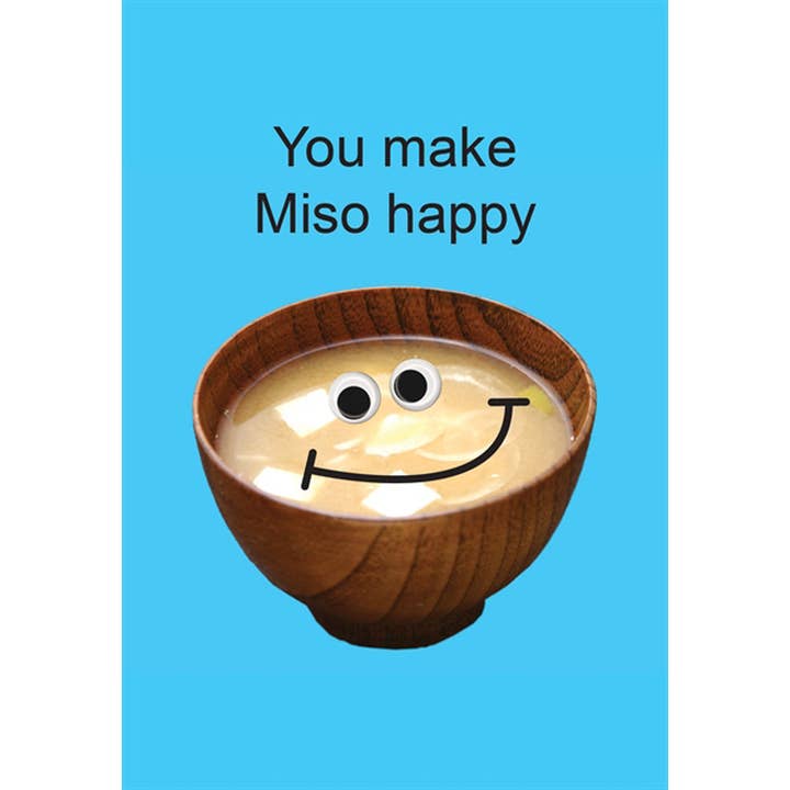 Miso - Carte de vœux amusante pour la vente par Nelson Line