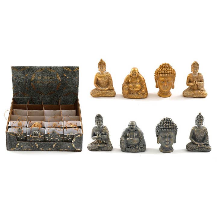 6cm Metallic Buddha Figurine in a Bag for wholesale by Something Different Wholesale