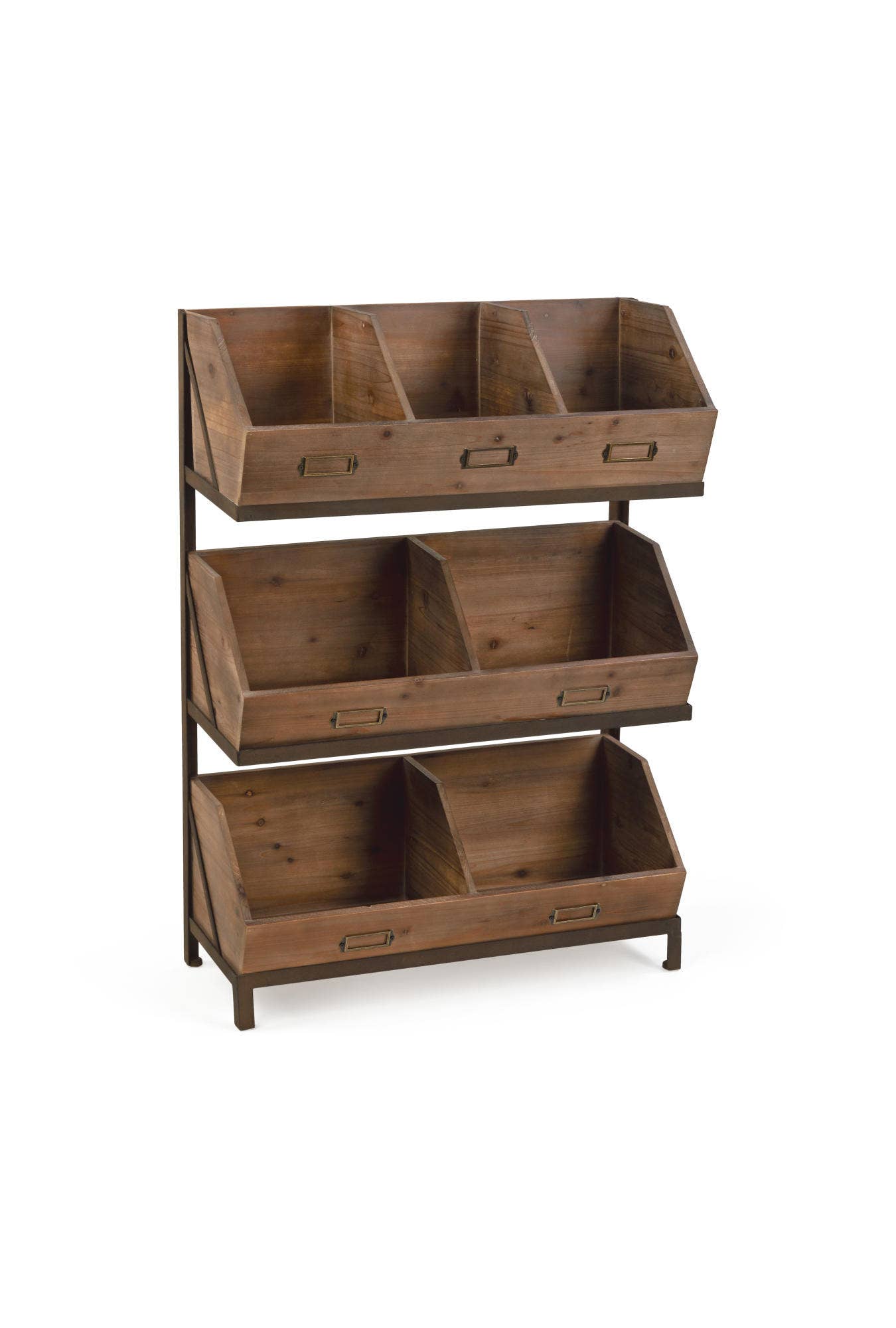 Tripar International - Wholesale Retailer Display Stand/Case - Industrial Wooden Bin Organizer with 7 bins2