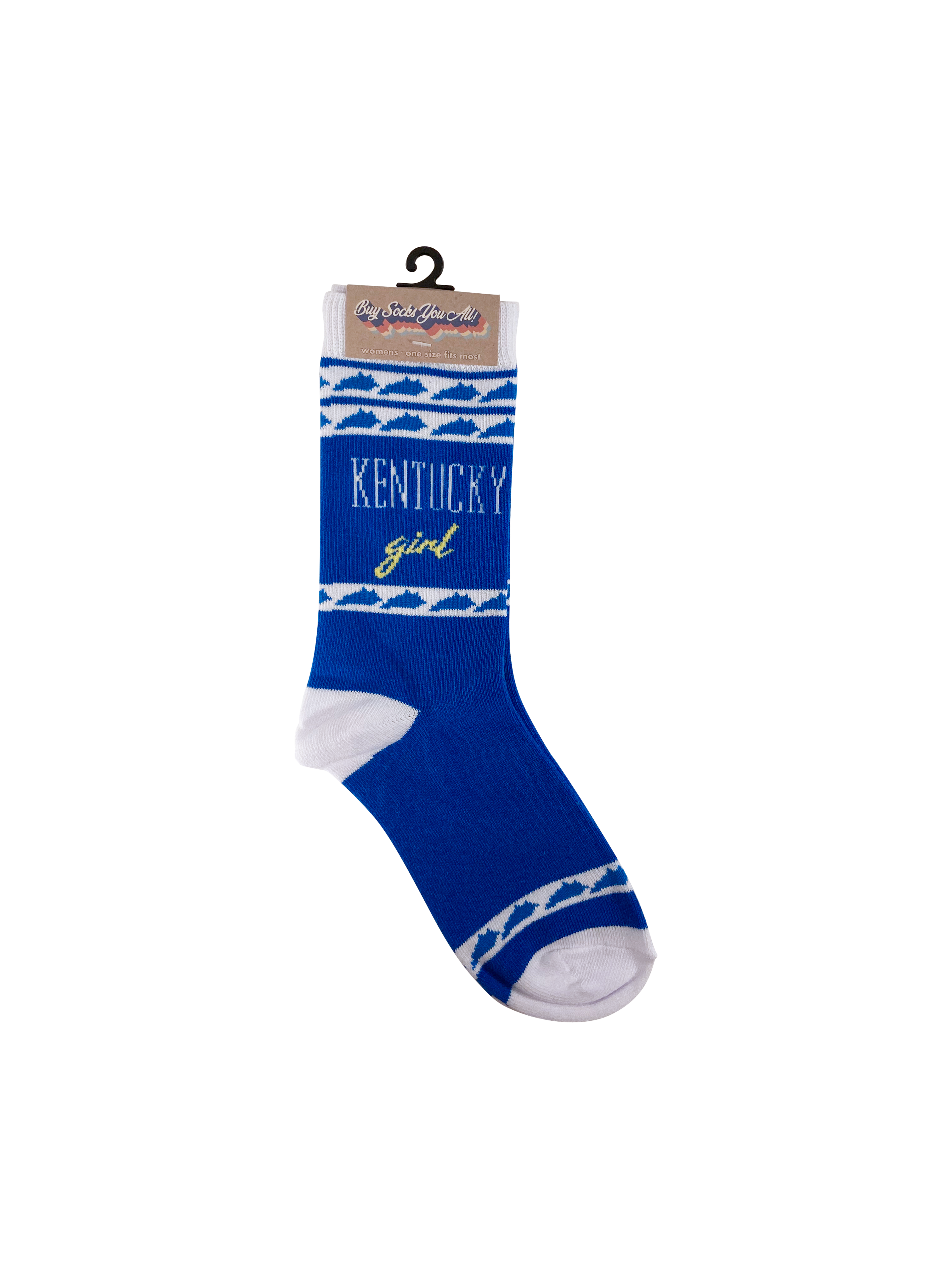 Buy Socks You All - Wholesale Socks - Women's - Kentucky Girl Blue and White Women's Socks4