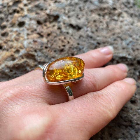 Honey Amber Ring for wholesale by Amber House