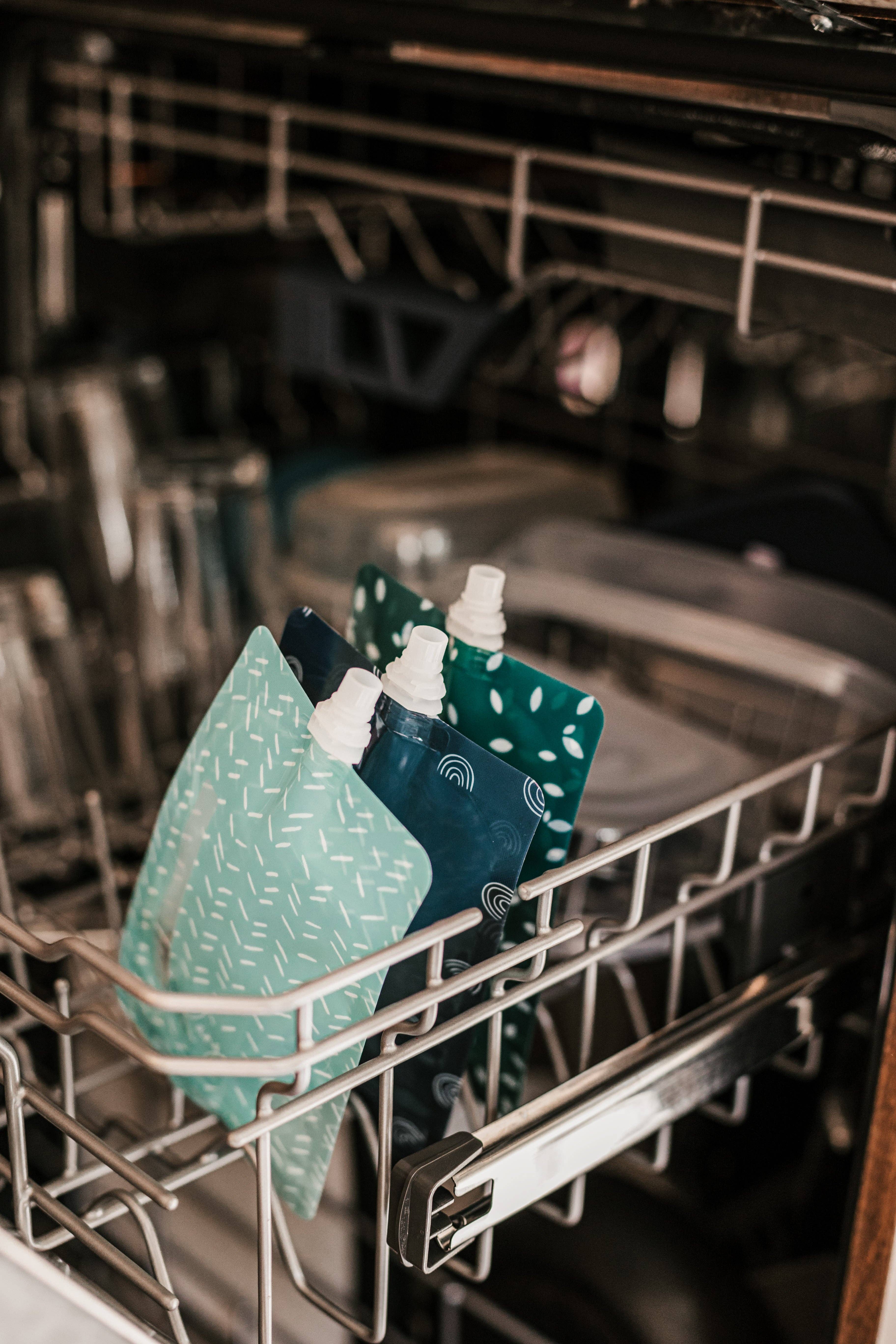 Kangoo et cie - Vente Sachet de conservation/film alimentaire - Pochettes réutilisables pour aliments pour bébés - Pochettes de stockage à presser 6x BOHO9